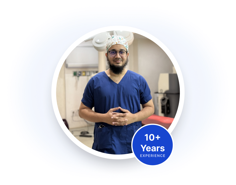 Photo of Dr. Iftekhar representing his 10+ years of Experience.